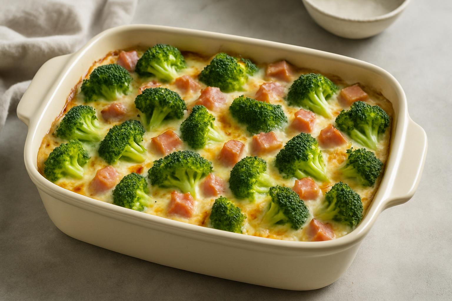 ovenschotel met broccoli en ham