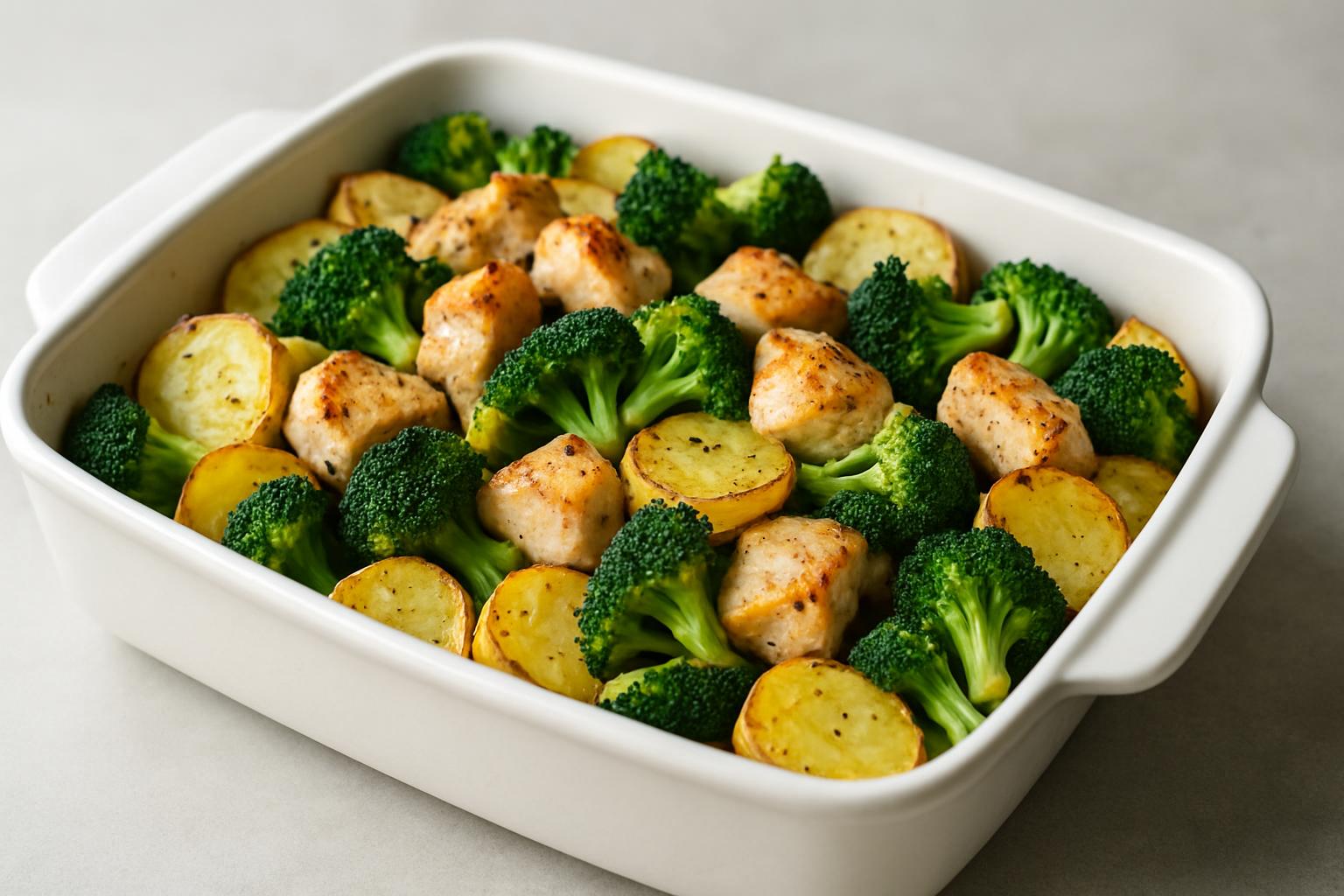 aardappel ovenschotel met kip en broccoli