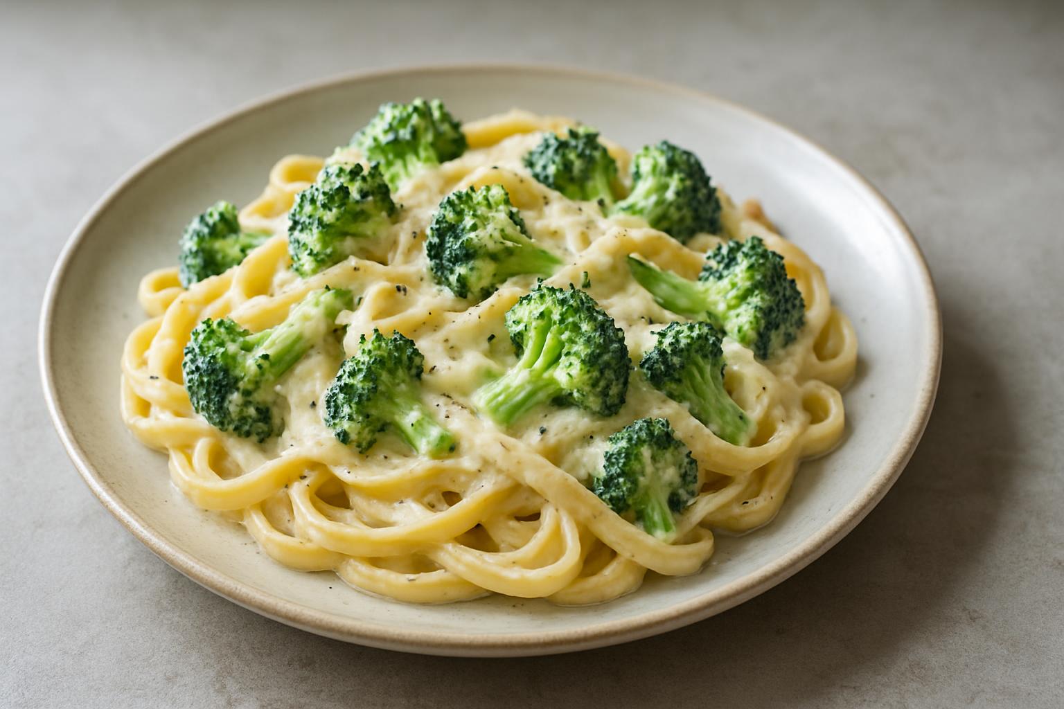 pasta met broccoli en roomsaus