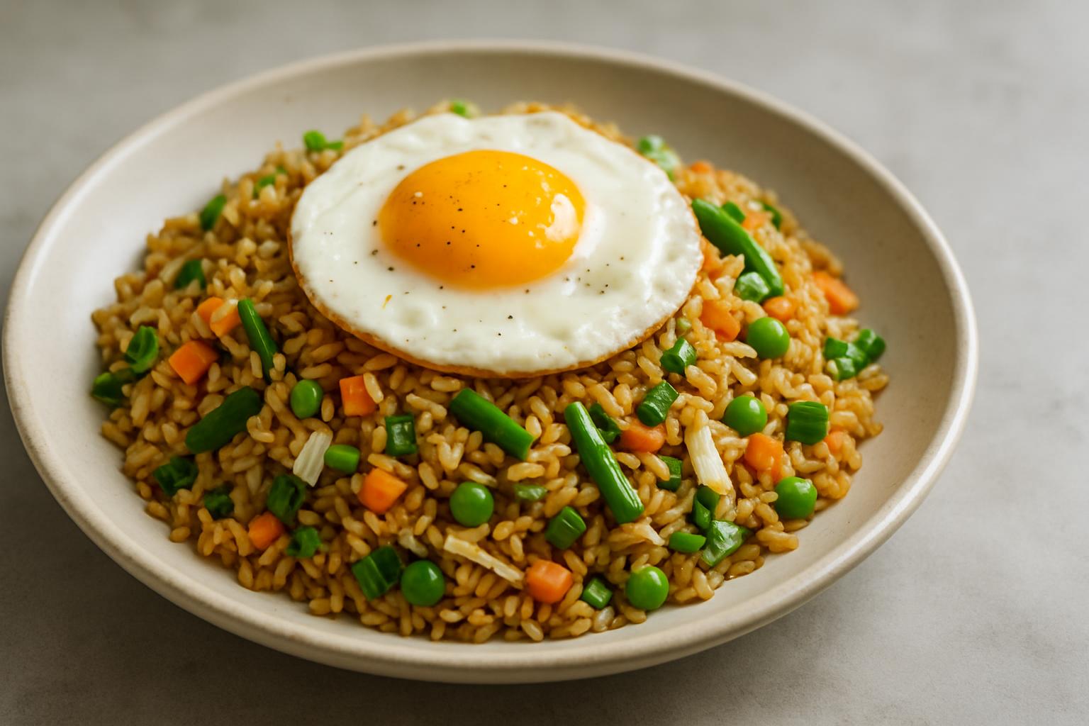 vegetarische nasi met ei